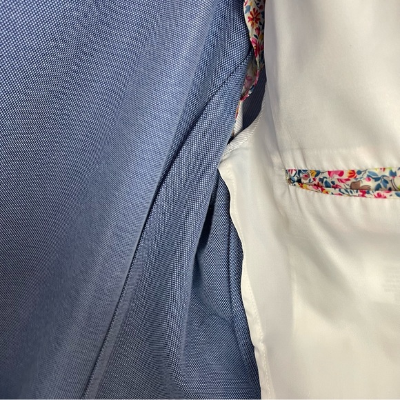 Savile Row Co Light Blue Blazer Two-Button Notch Front & Inside Pockets XXL - Picture 8 of 10